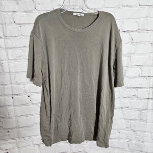 Calvin Klein T-Shirt Women Size XL Green Crew Neck